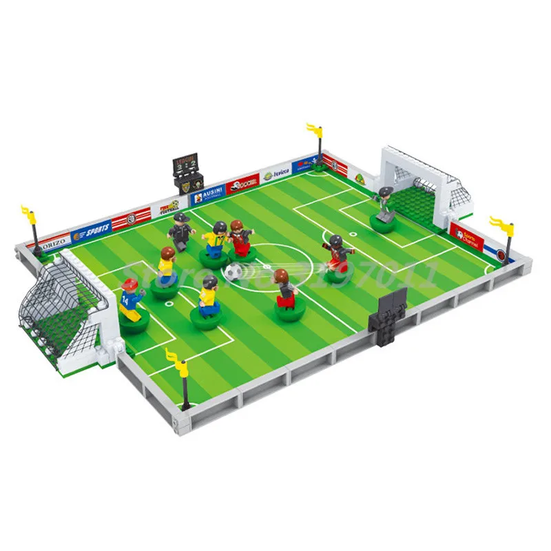 

City Model Building Blocks Mini Football Soccer Field 200 3D Bricks 25590 Educational Toys For Children Gifts