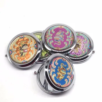 

Portable Lady Pocket Makeup Mirror Creative Elephant Mini Folding 2-Face Hand Mirror Tourism Souvenir Gift Random Color