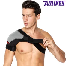 AOLIKES плечо дышащий защиты эластичный бинт плеча Поддержка s Brace ремень профилактика спортивных травм сзади Поддержка