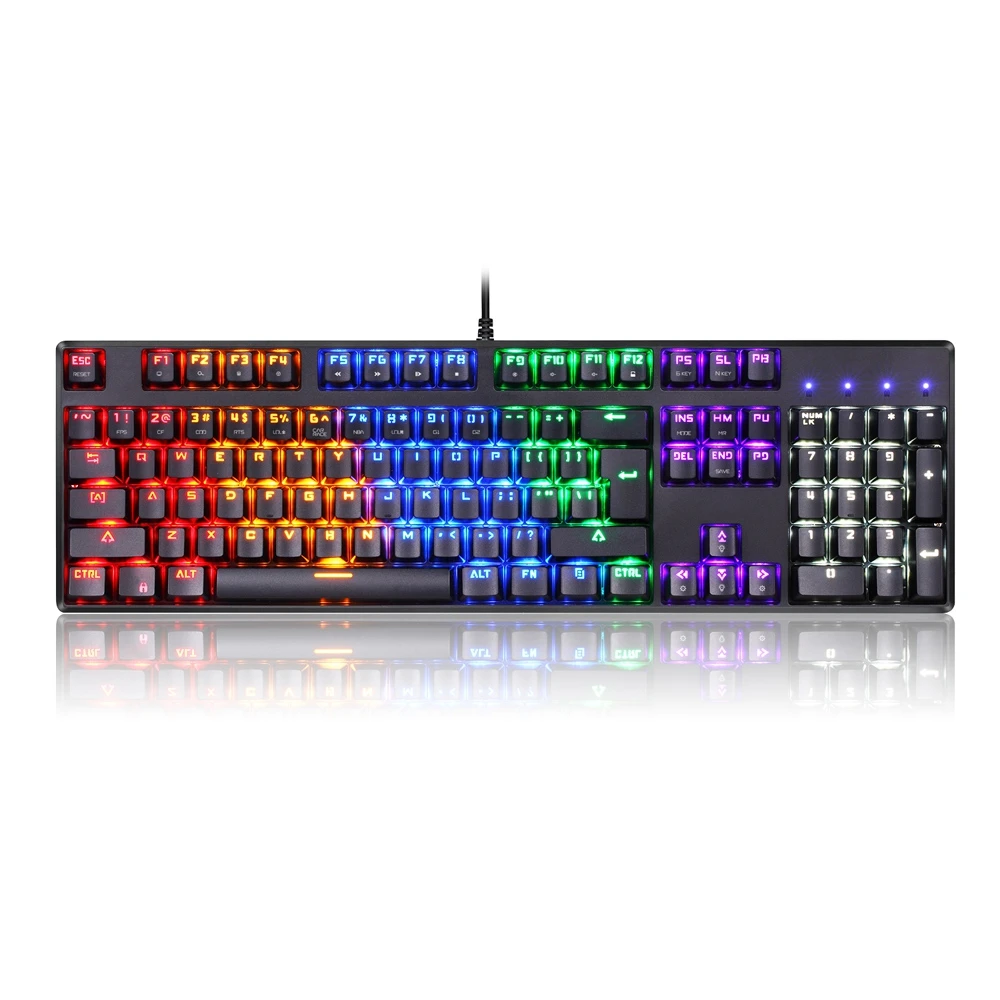 

Motospeed CK96 Mechanical Keyboard 104 keys USB Wired Pro Gaming Keyboard with LED Backlit Gaming Esport Keyboard for PC desktop