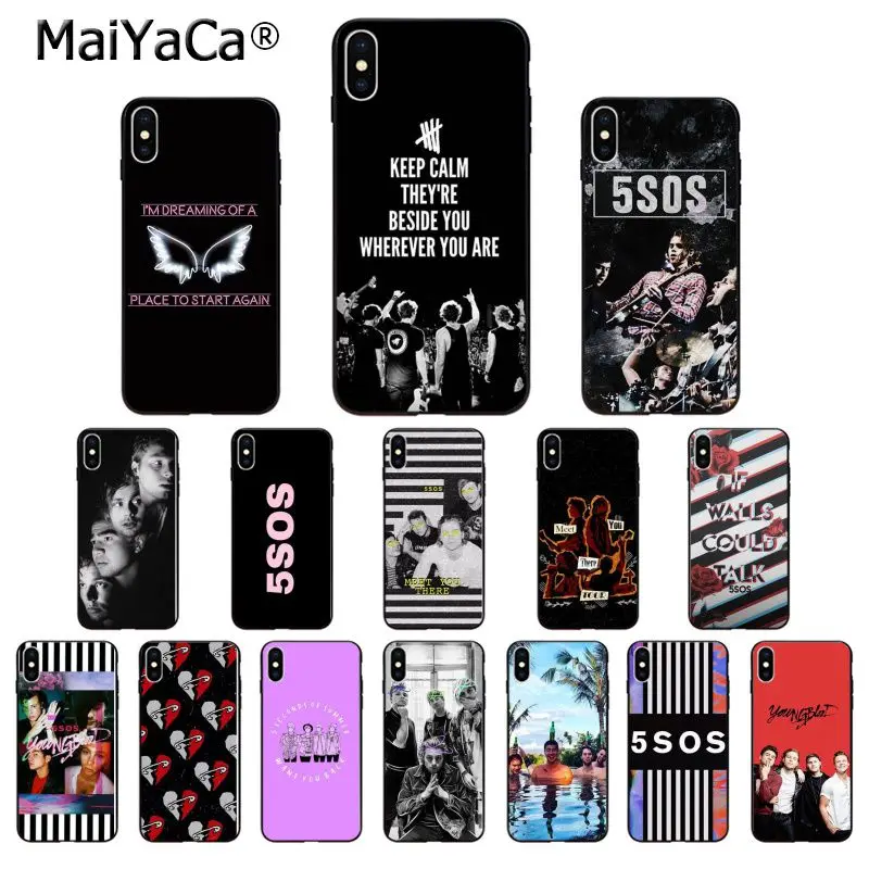 

MaiYaCa 5Sos band YOUNGBLOOD 5 Seconds of Summer High Quality Phone Case for iPhone 6S 6plus 7 7plus 8 8Plus X Xs MAX 5 5S XR