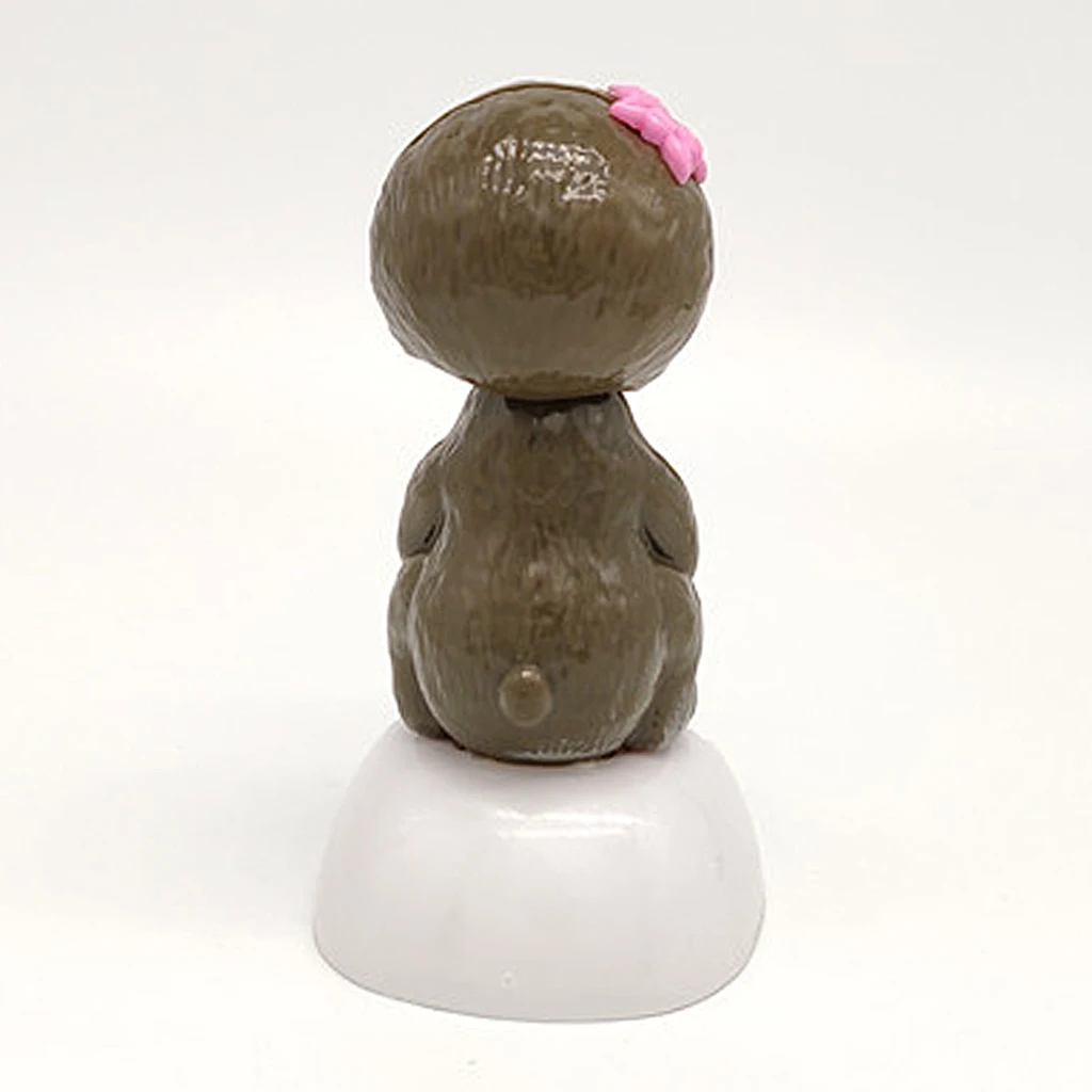 Cartoon Solar Powered Tree Sloth Figurine - Nodding Dancing Swing Animal Model Kids Educational Toy Home Desk Decor