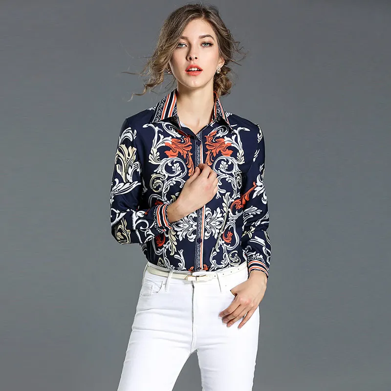 Блузка Willstage женская с длинным рукавом и цветочным принтом|spring top|pattern blouseblouse women |