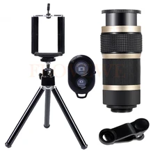 5in1 Объективы для телефонов 8X телескопические линзы Увеличение телеобъектив Штатив монопод для iPhone 7 6s 6 Plus Xiaomi samsung спуска затвора блутут