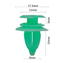 50 шт. 14709 8 мм зеленый универсальный пластиковый материал машина, автомобиль бампер зажимы дверной ограничитель Фиксатор-задвижка Пряжка
