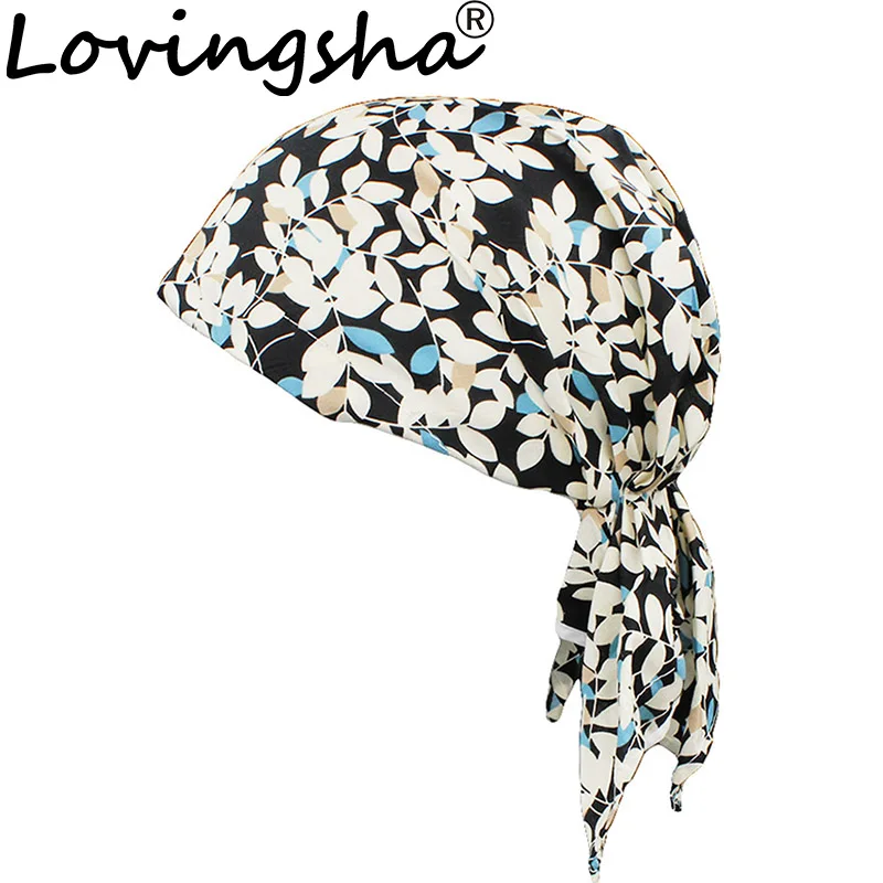 

LOVINGSHA Women Bandanas Lady Turban Hip Hop Cap Girl Headwear Rural Caps Female Fashion Headcloth Headscarf Polyester HD003