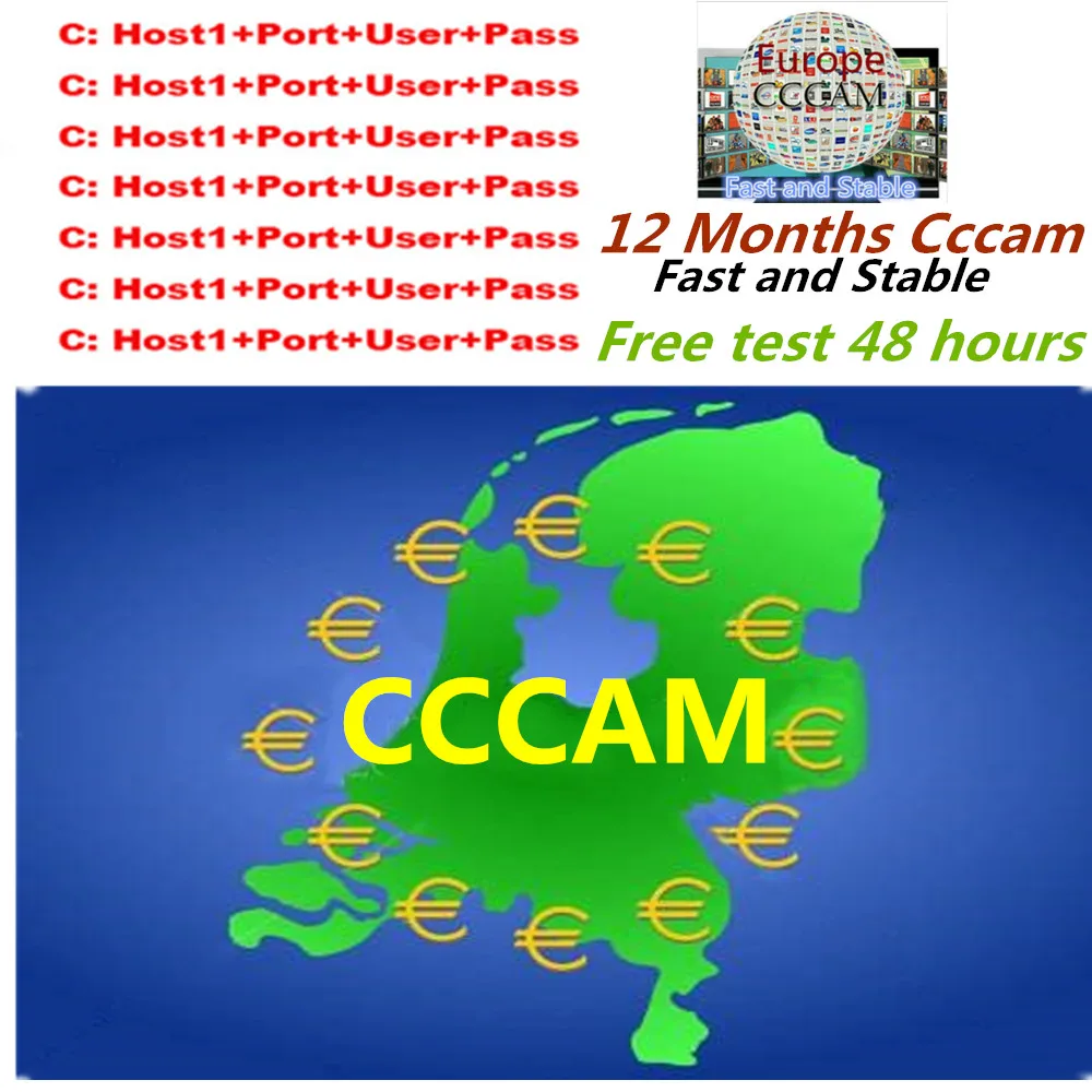 

1 Year CCCams for HD Satellite tv Receiver Europe HD Cable 7 Clines WIFI FULL HD DVB-S2 Support Spain cline ccam Server