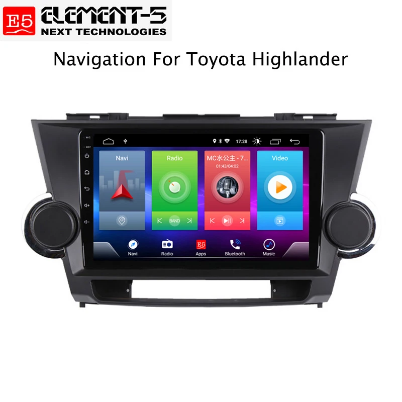 Clearance Car Android 8.1 Multimedia Player for TOYOTA Highlander 2009 GPS Navigation Device USB bluetooth steering wheel control support 3
