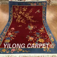 YILONG 5,5 'x8' ручная работа художественное украшение красный ковер ручной работы Восточный Китайский резной шерстяной ковер(TJ002S-5.5x8