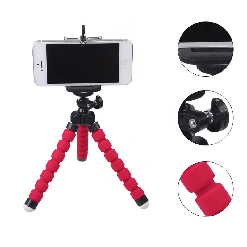 

Mini Flexible Tripod for Mobile Phone Sponge Metal ripod for DSLR Camera Xiaomi Yi 4k Sony HDR X3000 AS300 Action Camera Mount