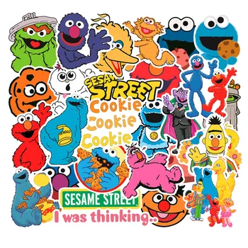 

50PCS American Sesame Street Stickers for Car Styling Bike Motorcycle Phone Laptop Travel Luggage Cool Funny DIY TOY Sticker F4