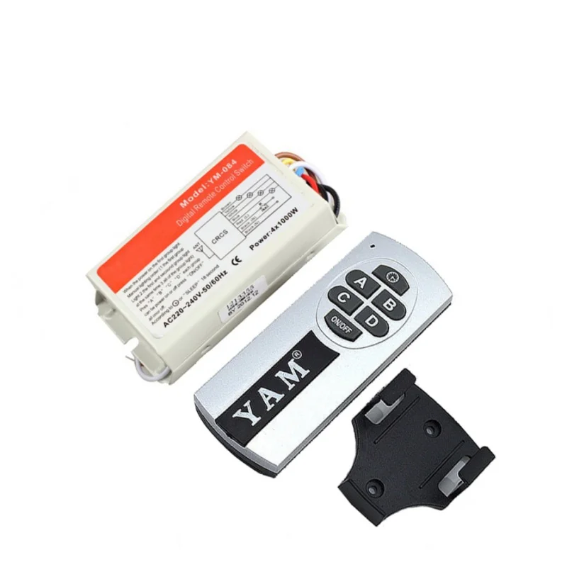 

220 V DIY 1/2/3/4 Ways ON / OFF Remote Digital Wireless Remote Control Switch Control Switch for Light Bulb Drop Ship