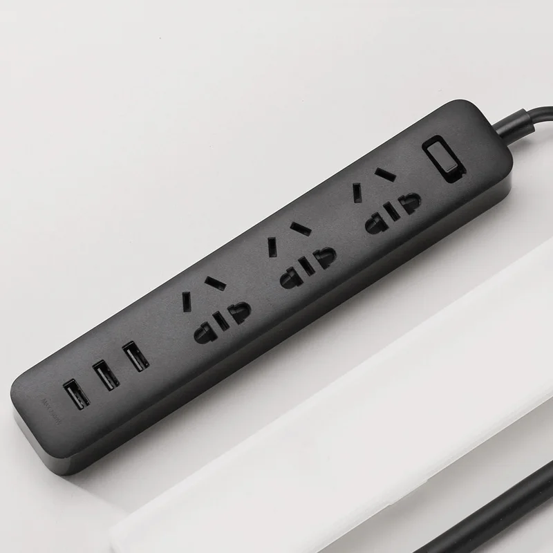 Оригинальная смарт лента Xiaomi Mijia 3 розетки + 2 А порты USB для быстрой зарядки черный