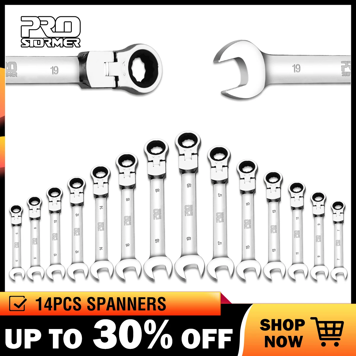

Prostormer 14PCS Keys Set Multitool Wrench Ratchet Spanners Set Hand Tool Wrench Set Universal Wrench Tool Car Repair Tools