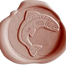 Винтажный пользовательский милый рыбий скачок картина логотип Свадебный Воск Печать коробочка для аромапалочек набор