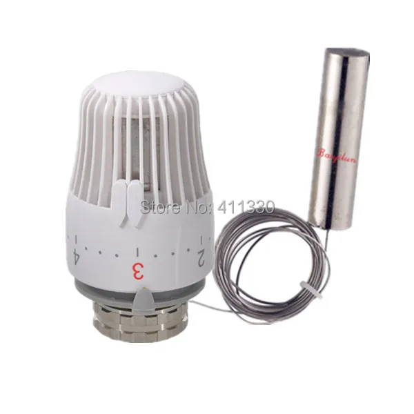 Radiator thermostatic head with 2m long capillary;Energy saving Floor heating system Remote