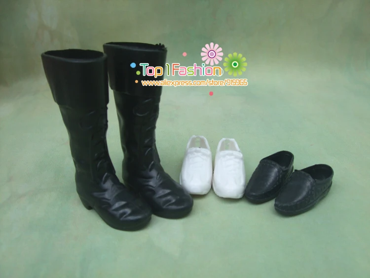 ; 3 пара/лот; обувь для куклы Барби; обувь для мальчиков; обувь для куклы Кена
