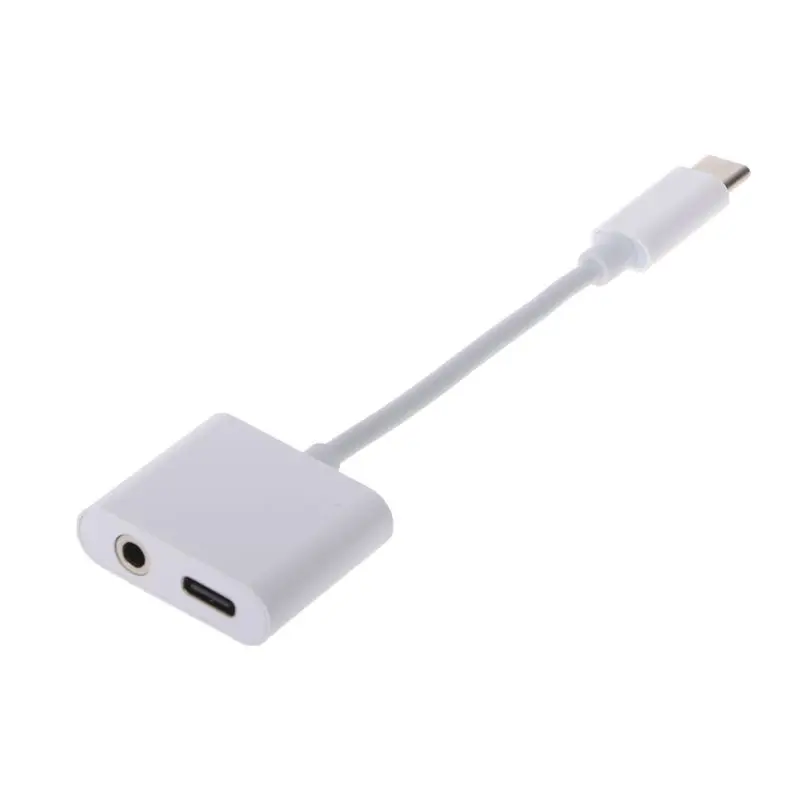 2 в 1 быстрая зарядка гарнитура адаптер type-C USB-C 3,5 мм Цифровой аудиокабель конвертер для iPad Pro Google, HTC huawei Essential