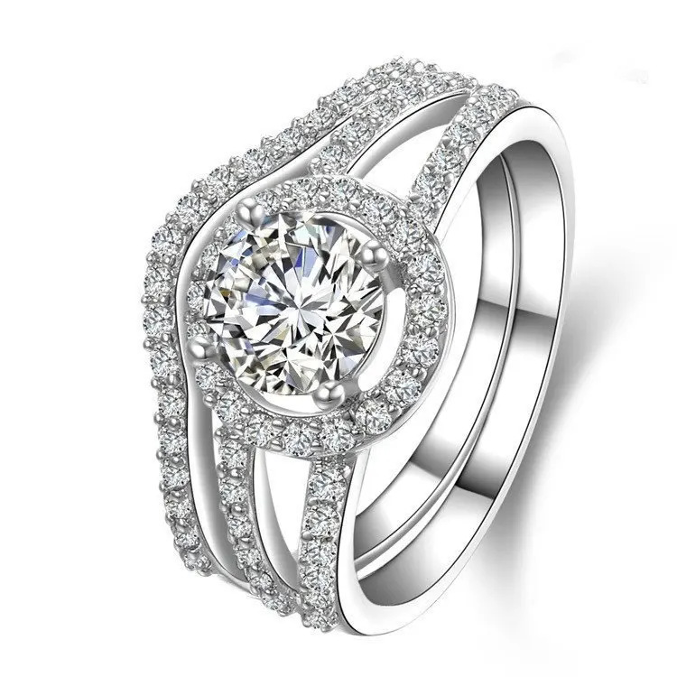 2ct engagement ring excellent round reliable synthetic diamonds wedding rings set women sterling silver jewelry white - Cheap Diamond Wedding Ring Sets 2ct engagement ring excellent round reliable synthetic diamonds wedding rings set women sterling silver jewelry white - Cheap Diamond Wedding Ring Sets