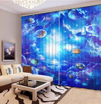 

3d curtains 3D Printing Curtains Visual Enjoyment Lifelike HD 3D Curtains Bedroom Living Room Sunshade Window Curtain CL-D087