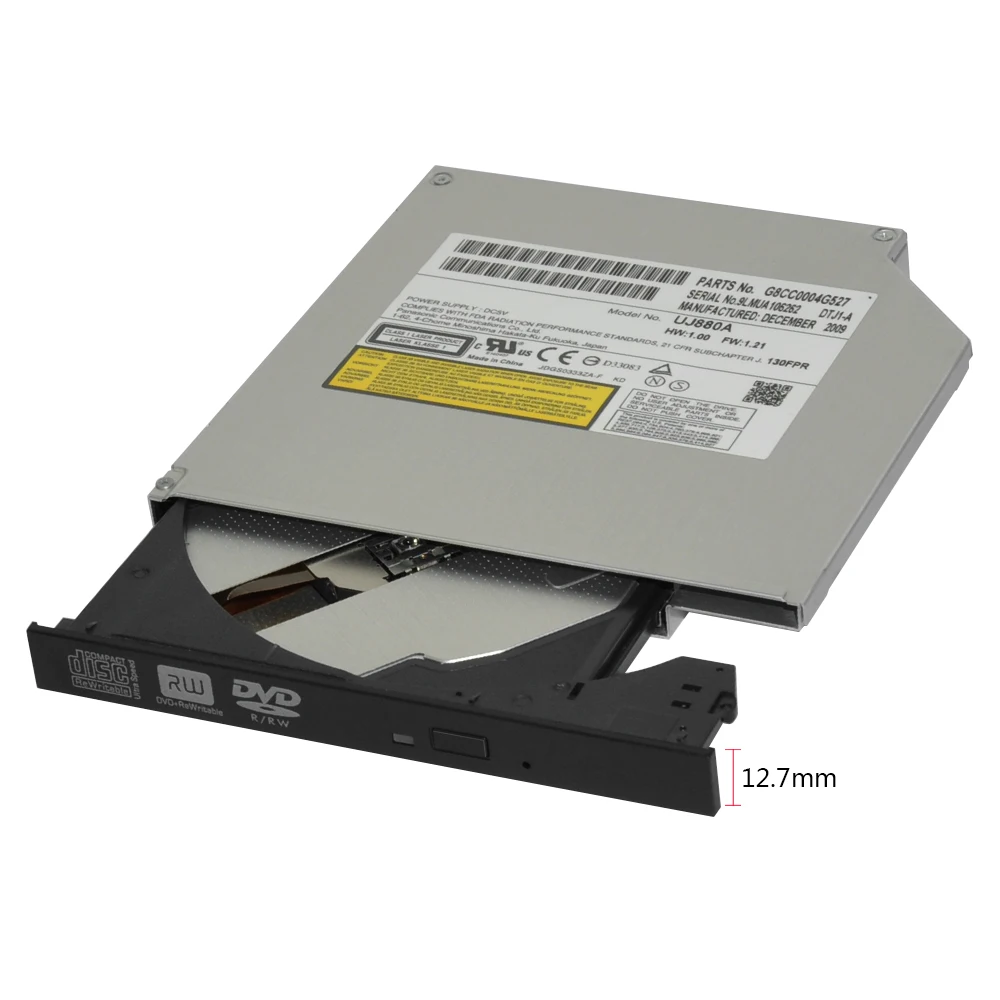 DeepFox 12,7 мм DVD rom Оптический привод CD/DVD-rom CD-RW плеер горелка тонкий портативный ридер для ноутбука с панелью