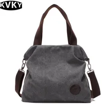 Женская сумка на плечо модная простая однотонная Повседневная парусиновая Ретро тканевая сумка ученик средней школы дорожная сумка