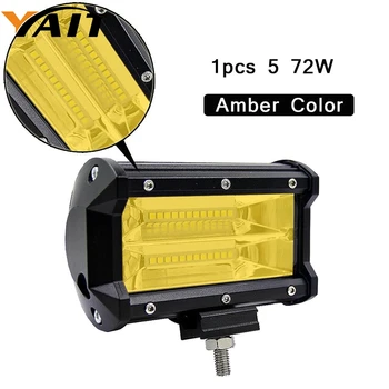 

Yait 5 Inch 72W 3000K 6000K Offroad Led Work Light Bar Led Fog Lights for Trucks SUV ATV 4x4 4D Spot Beam Led Working Light