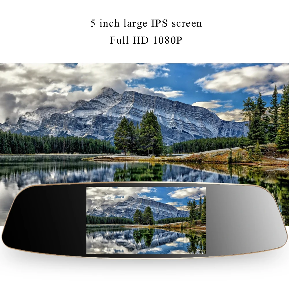 Автомобильный видеорегистратор камера Dashcam Full HD 1080 P регистратор зеркало заднего