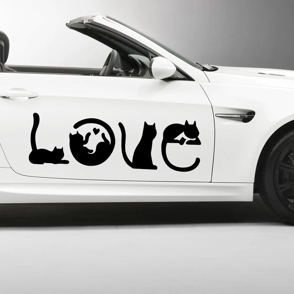 

Cute Love Cat Auto Sticker And Decals Motorcycle Car Styling Accessories