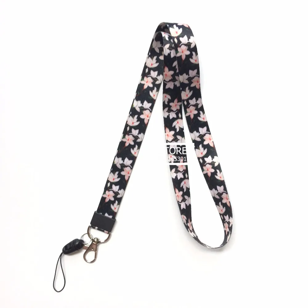 

Fashion Maple Leaf Pansy Mobile Phone Straps Rope Tags Strap Neck Lanyards for keys ID Card Pass Gym Hang Rope Lariat