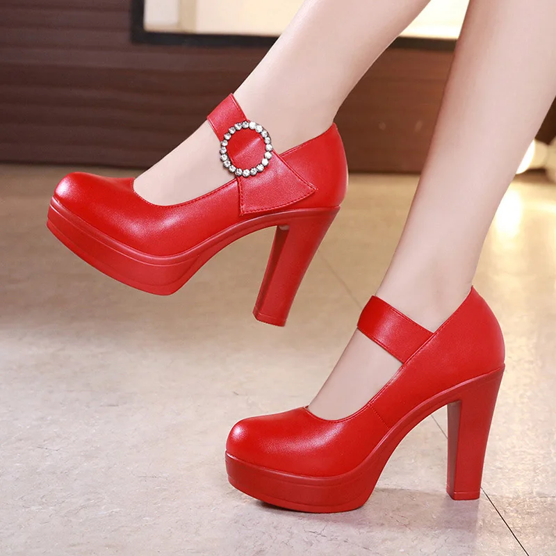 SONDR zapatos de mujer verano/обувь на квадратном каблуке Туфли лодочки платформе со стразами