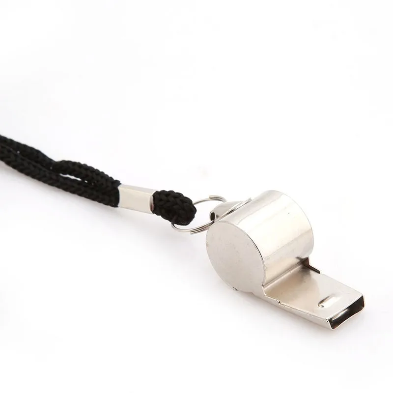 Sports Referee Training Metal Whistle With Rope Display 4