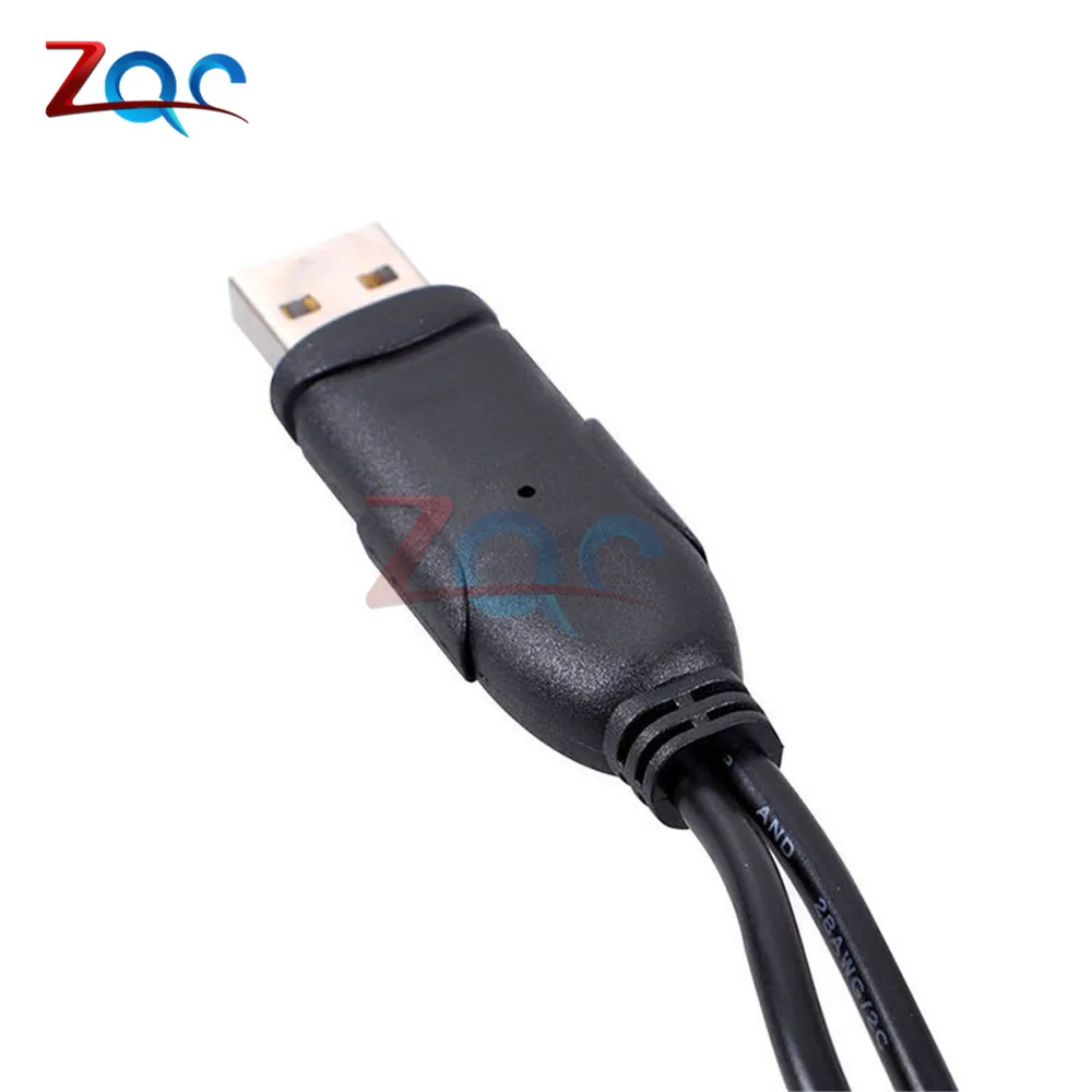 Переходник с двумя разъемами PS/2 PS2 мама на USB папа для подключения клавиатуры и