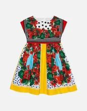 Vestido Rojo de bebé de alta calidad para niñas vestidos formales de fiesta de boda niños princesa vestido de Navidad disfraz Niños Niñas Ropa(China)
