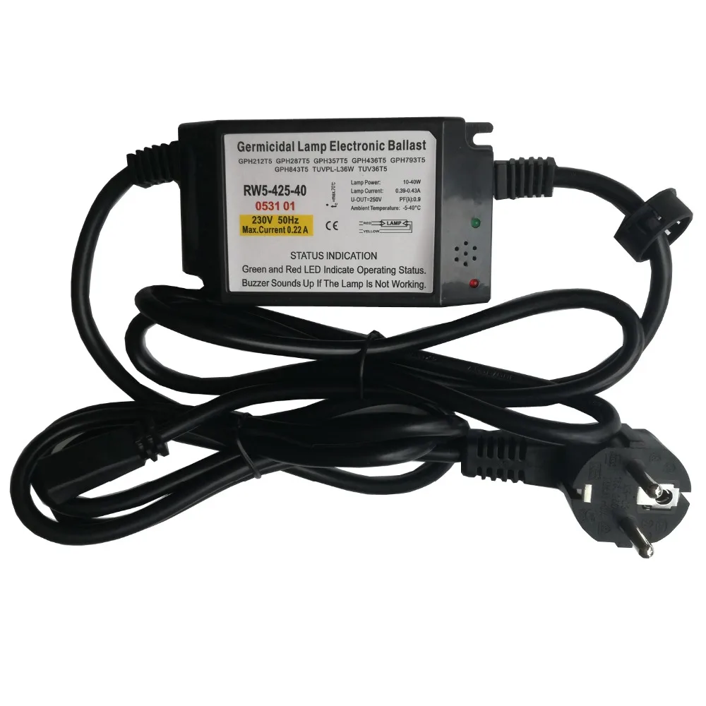 EU Standard Germicidal Lamp Electronic Ballasts UV Ballast with Buzzer