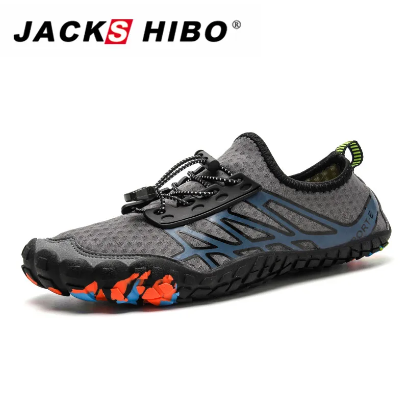 JACKSHIBO/Мужская Спортивная обувь для плавания; пляжная Уличная обувь на плоской подошве; быстросохнущая Мужская обувь; Zapatillas deportivas hombre
