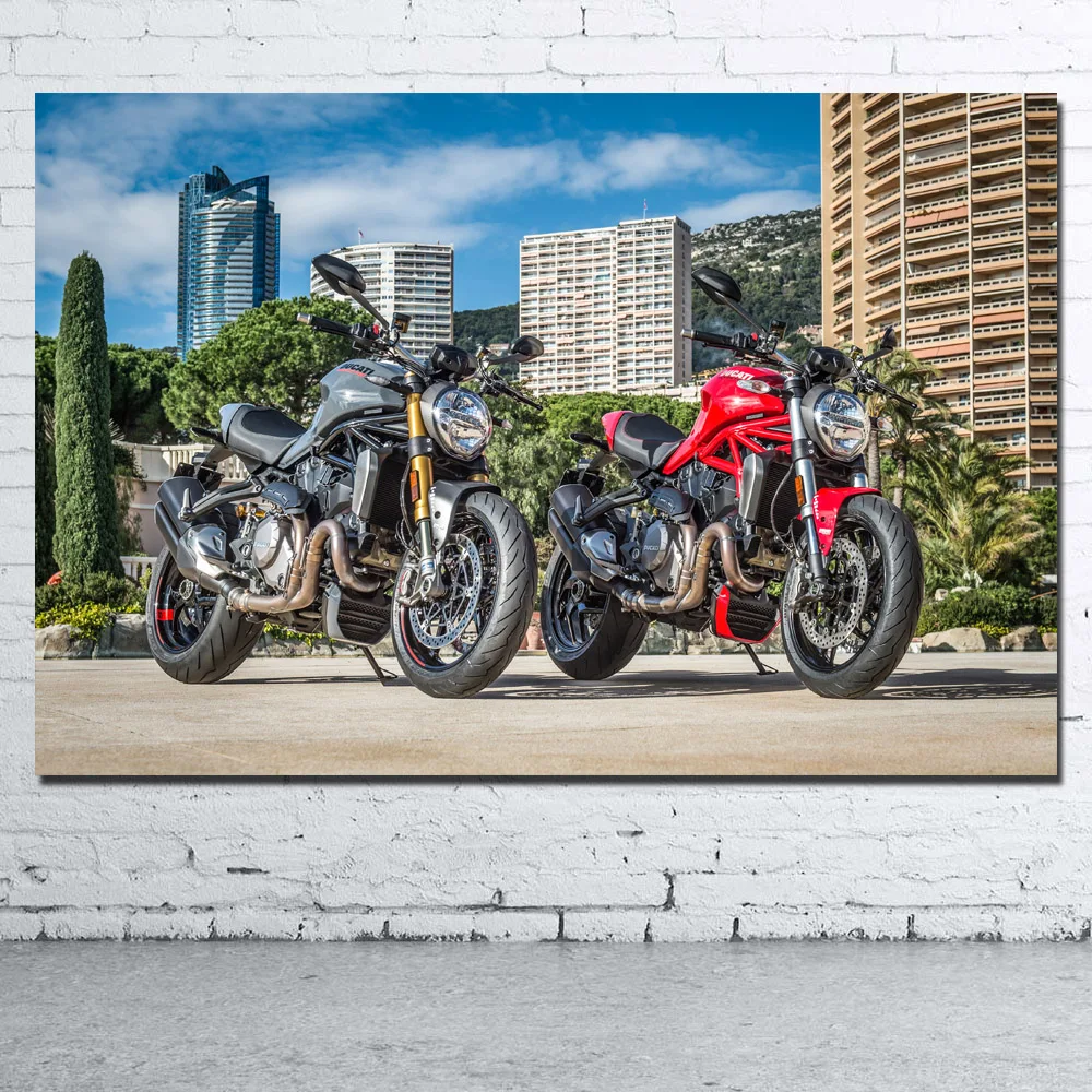 Мотоцикле Ducati Monster автомобиля обои настенный художественный постер картина