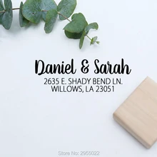 На Заказ Свадебный адрес штамп, деревянная резиновая печать, индивидуальный Свадебный логотип
