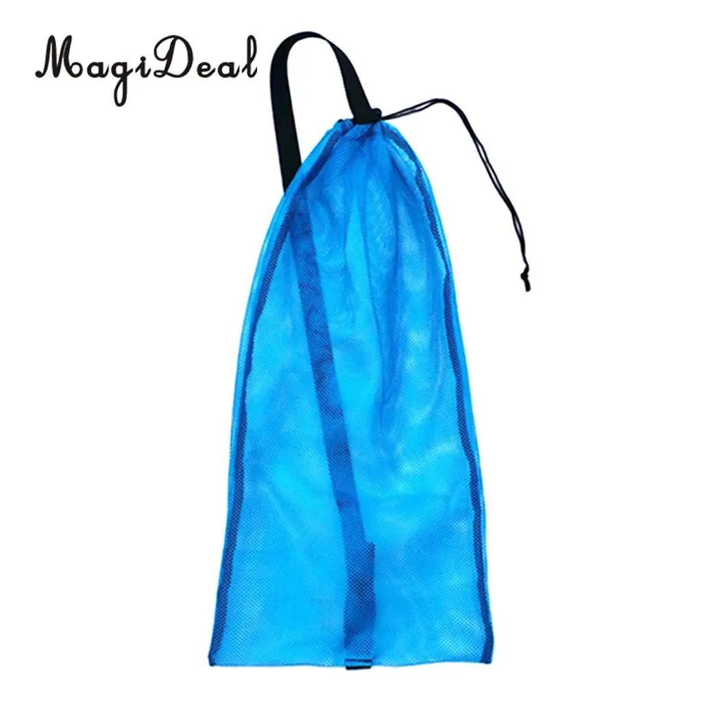 Durable Scuba Diving Dive Snorkeling Swimming Fins Goggles Mask Swimwear Drawstring Mesh Gear Hand Bag Carry Backpack Accessory