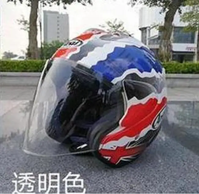 ARAI двойное применение мотоциклетный шлем в виде черепа Новинка Ретро-шлем полушлем для мотоцикла - Цвет: Синий