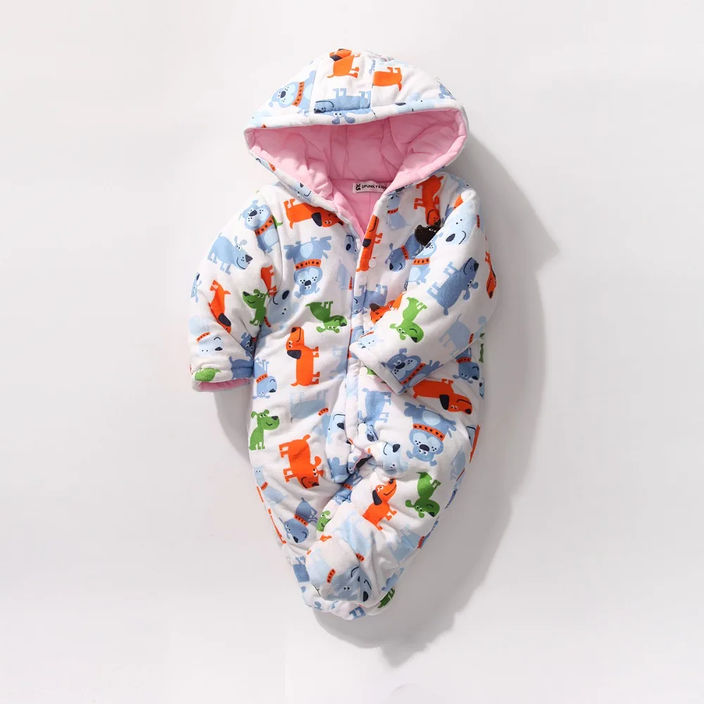 Baby Rompers Winter Warm Jumpsuit Newborn Boy Fleece Unisex Snowsuit Jumpsuits Windproof Romper Outerwear Jumper unisex newborn baby boy