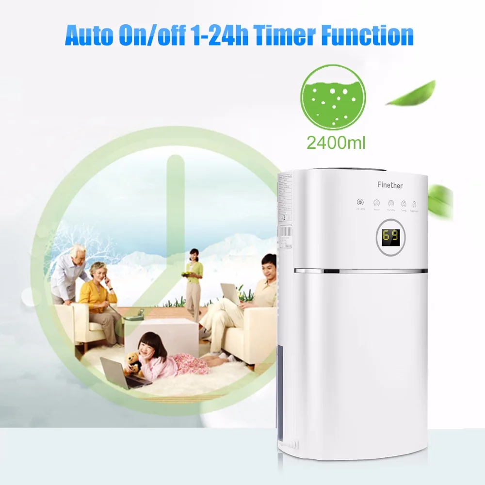 Finether DS01A 01 2.4L емкость цифровой осушитель воздуха анион УФ Low Energy очищают воздух