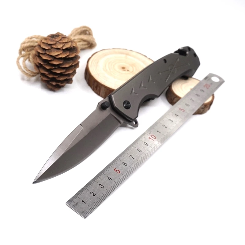 Folding Knife Pocket Tactical Survival Knife 440C Blade Steel Handle