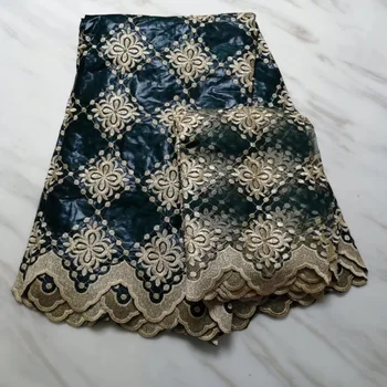 

Women Men African Bazin riche fabric embroidered high quality 2019 Bazin riche getzner brode 7 yards with guipure lace fabric