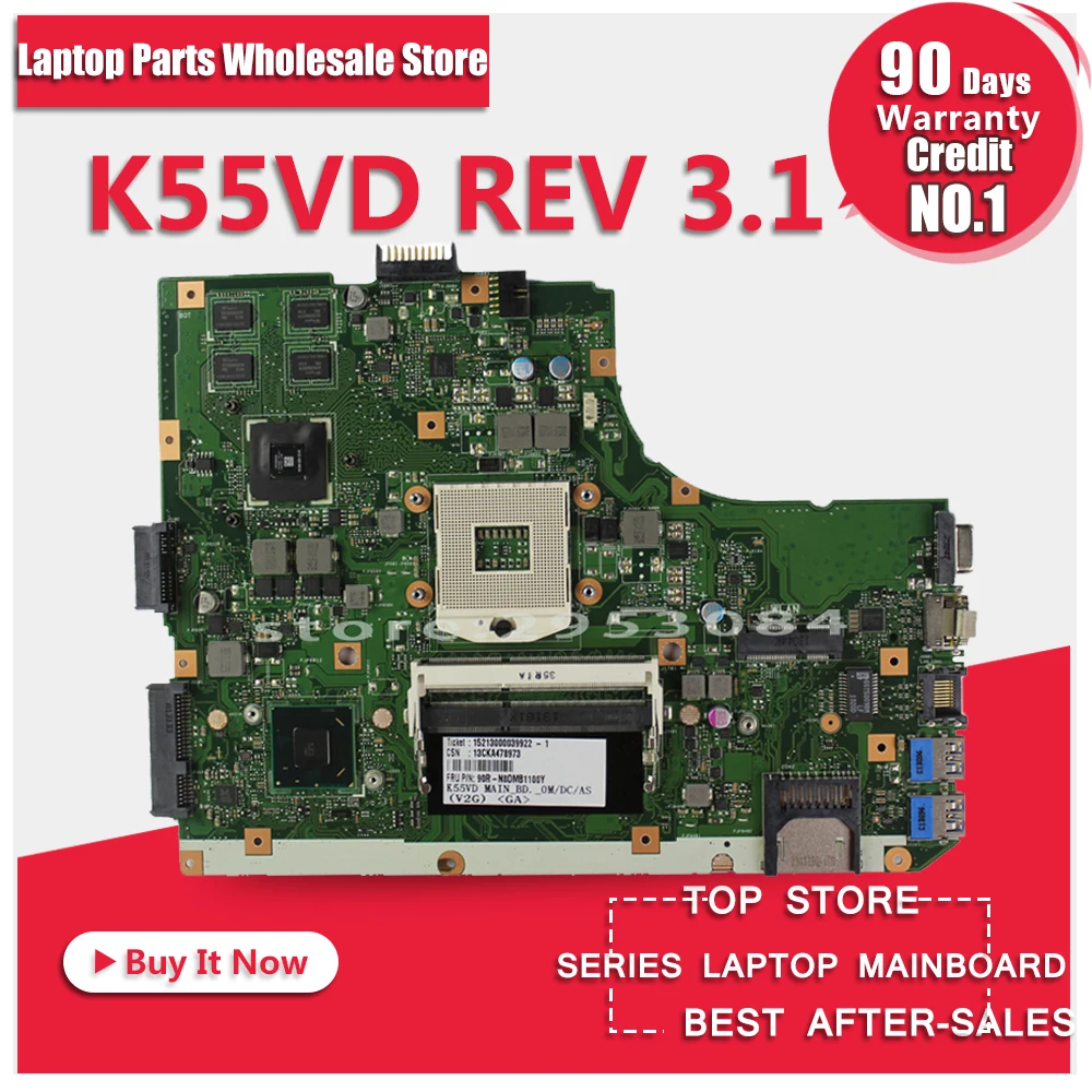 K55VD Motherboard REV3.1 GT610M/2GB RAM For ASUS K55V A55V R500V