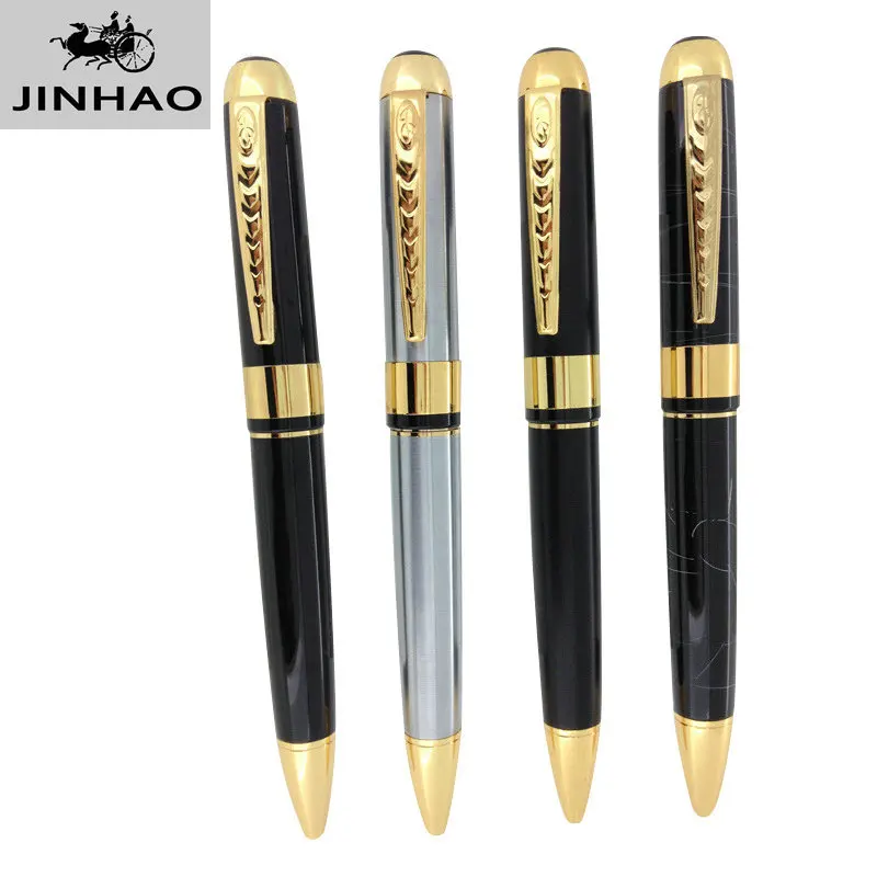 Jinhao 250 Роскошная золотая шариковая ручка с зажимом 0,7 мм металлическая подарочная ручка офисные канцелярские ручки-роллеры для студентов