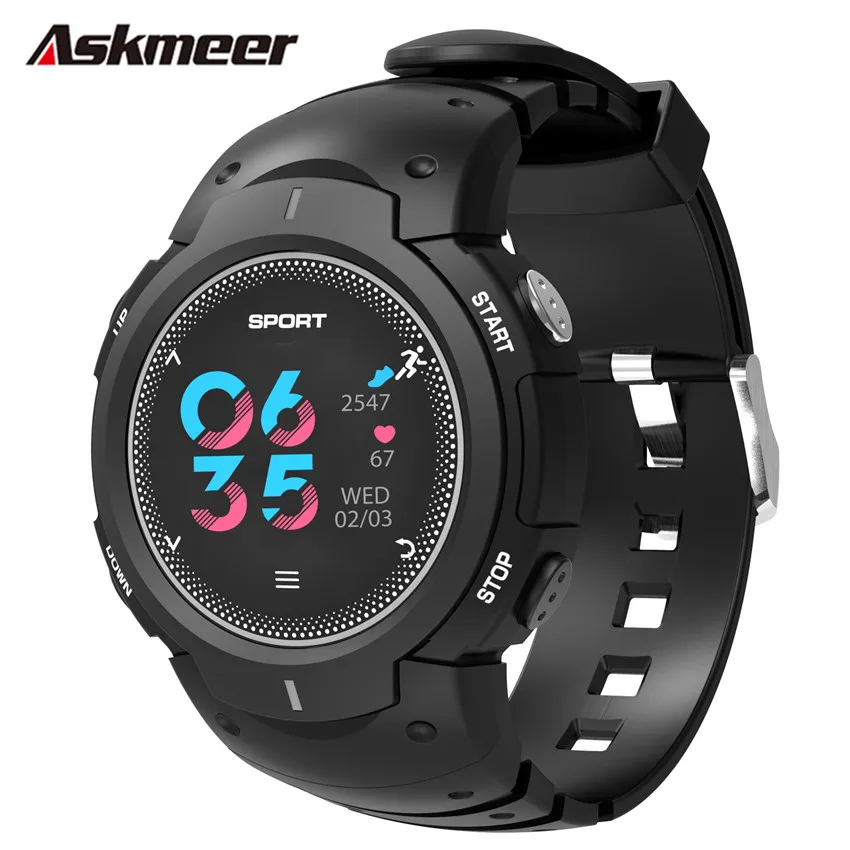 

ASKMEER Smart Watch Men IP68 Waterproof Smartwatch Bluetooth Heart Rate Monitor Remote Camera Multi Sports Mode Smart Wristband