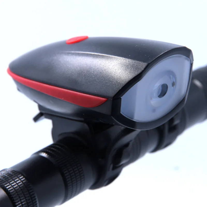 2 IN 1 LED Bike Light With electric Bell trembler buzzers horn switch Cycling Bicycle Lamp Battery Built-in USB Charging