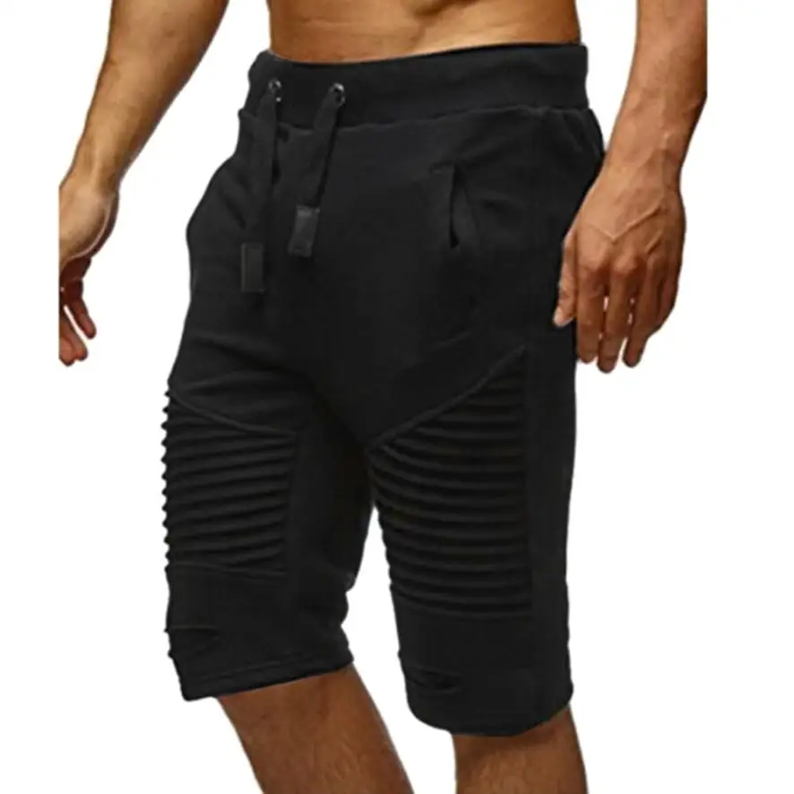 Vogue Для мужчин Solid Pocket Слаксы мешковатые штаны Повседневное Для мужчин короткие брюки шорты на лето Спортивная одежда Pantalon Homme# CC