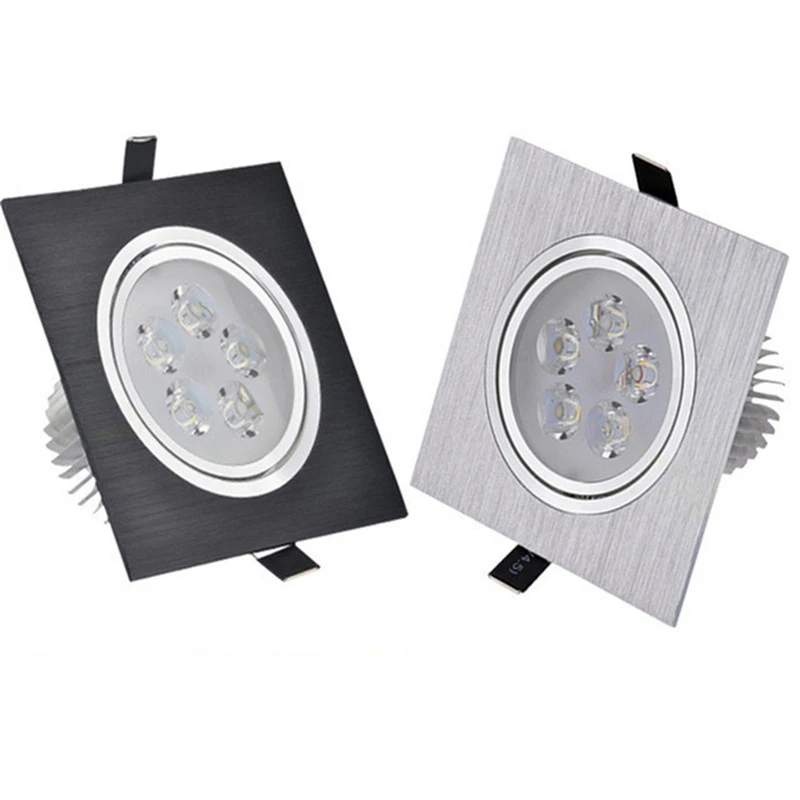 Квадратный серебристый/черный светодиодный Встроенный с регулируемой яркостью потолочная лампа 6 Вт 10 Вт 14 Вт Светодиодный светильник